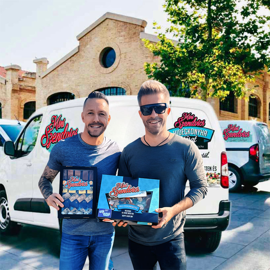 Kabát Péter, Sebestyén Balázs és a Miniszendvics- Saját hűtőautókkal szállítunk Budapesten és Pest vármegyében