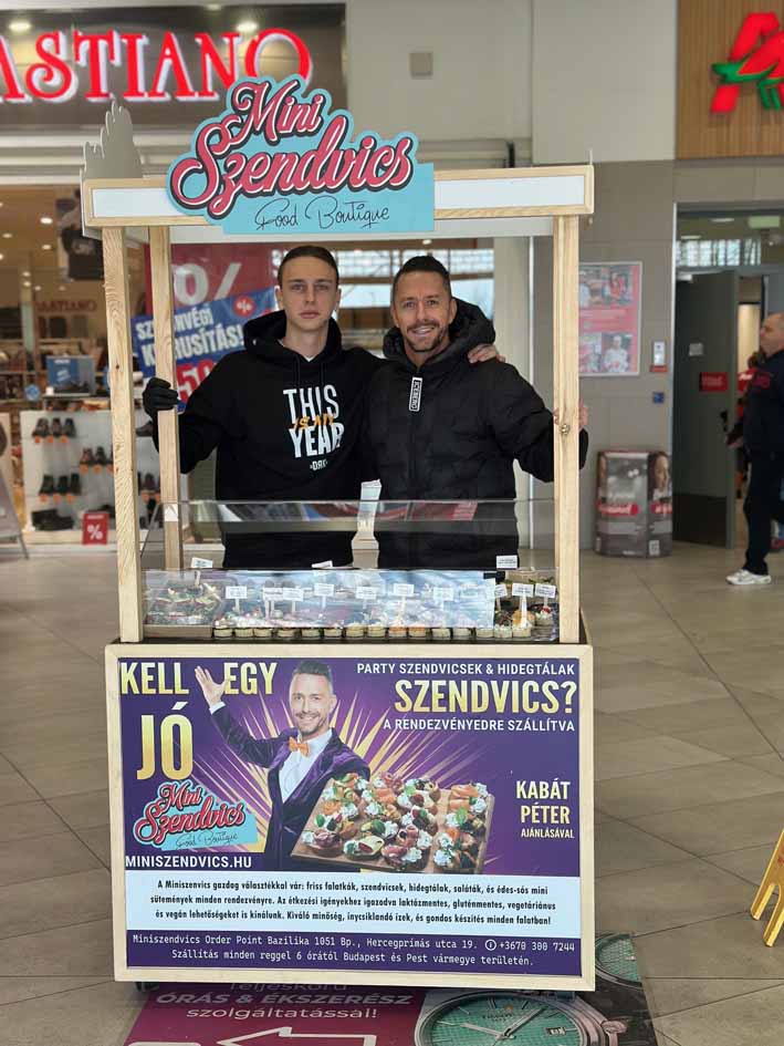 Auchan kínálópult Kabát Petivel